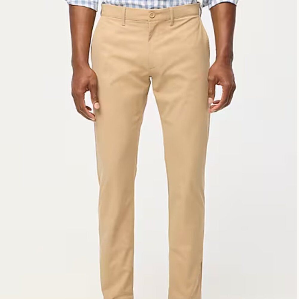 J. Crew Factory Slim-fit tech pant in Dark Khaki NWT
